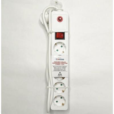 Linkom Kabal produžni 5r/1.5m sa prek.i zašt. 3x1.5mm beo