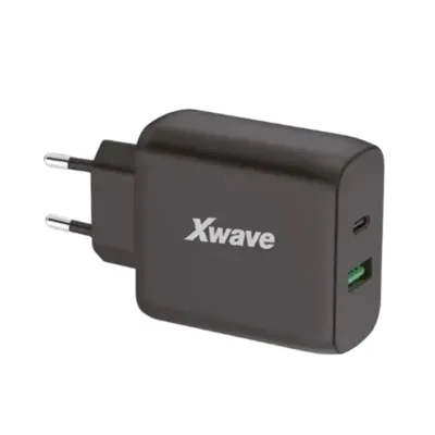 Xwave GaN65-AC USB-A+USB-C Crni