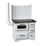 Peć na čvrsto gorivo MBS SD7 EM RS Beli Levi