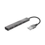 USB hub Trust HALYX USB2.0 4xUSB Aluminjum Siva